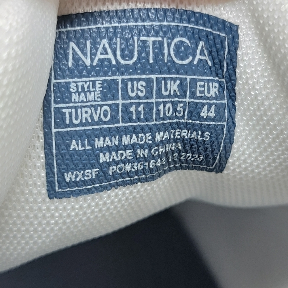 Nautica Turvo Mens Sneakers Size 11 Cream Ivory Lace Up Casual Comfort Shoes New - Picture 4 of 9